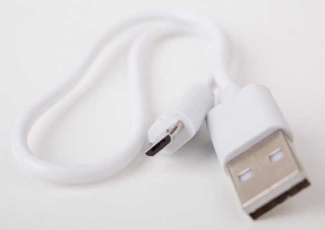 Micro - USB kabel 20 cm bílý