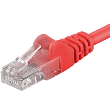 Patch kabel UTP RJ45-RJ45 CAT6 0,5m červená