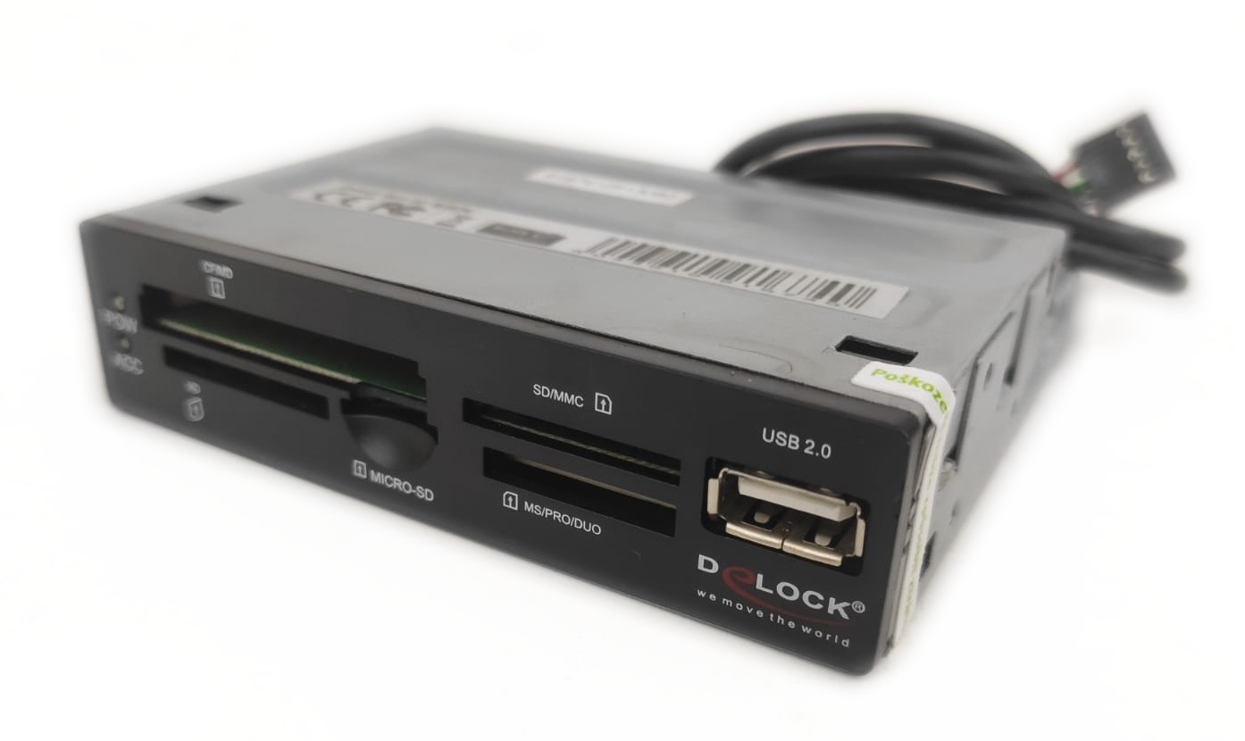 Delock 3.5” USB 2.0 čtečka karet 5 slotů + 1 x USB 2.0-A samice 91674