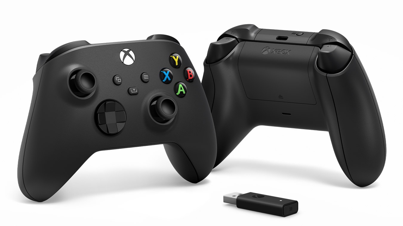 Xbox Wireless Controler BT - Carbon Black + bezdrátový adaptér pro Windows
