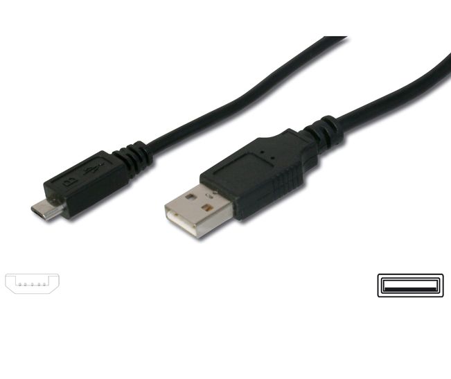 Kabel micro USB 2.0, A-B 80 cm